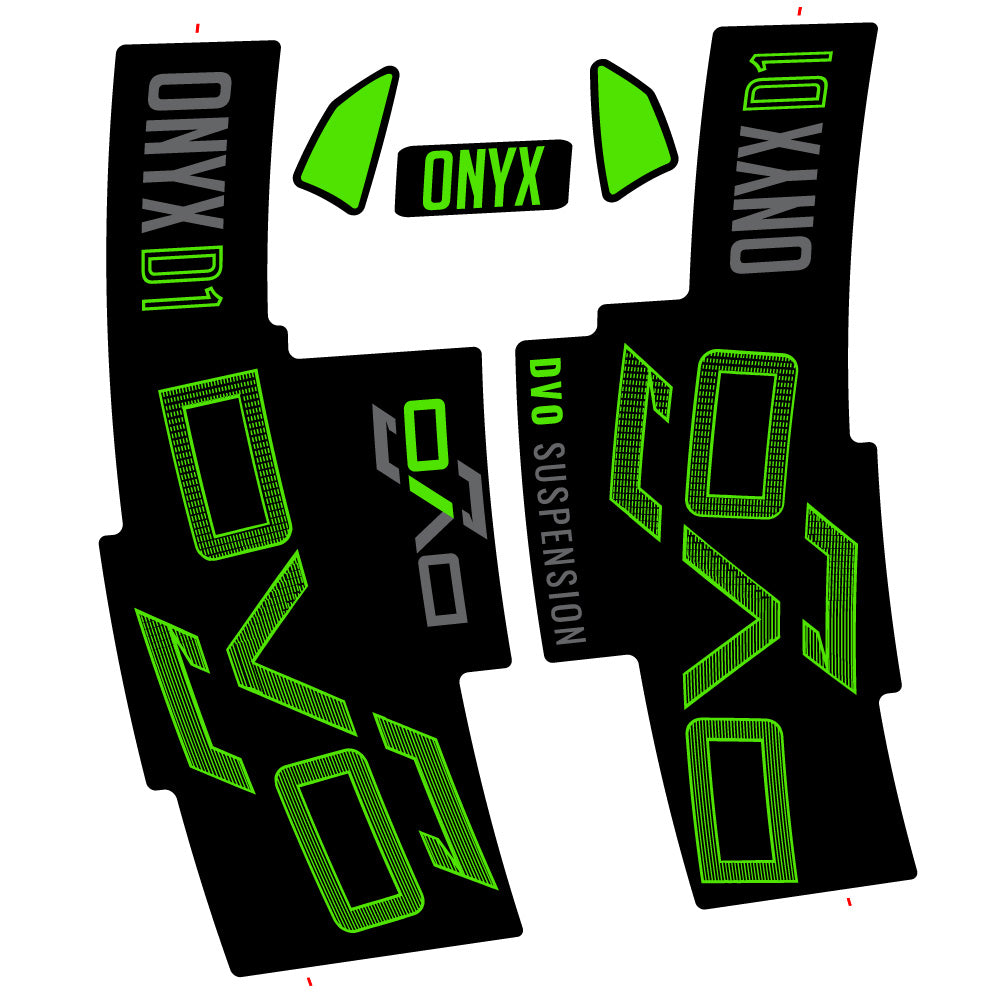 Stickers DVO Onyx D1 2024 compatibles - Autocollants fourche VTT