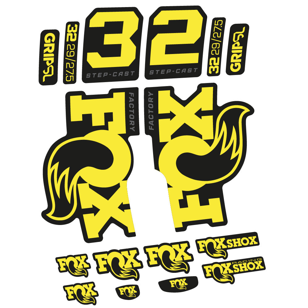 Stickers Fox 32 Factory SC 2025 compatibles - Autocollants fourche VTT