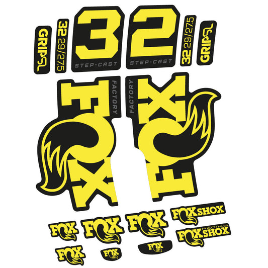 Stickers Fox 32 Factory SC 2025 compatibles - Autocollants fourche VTT