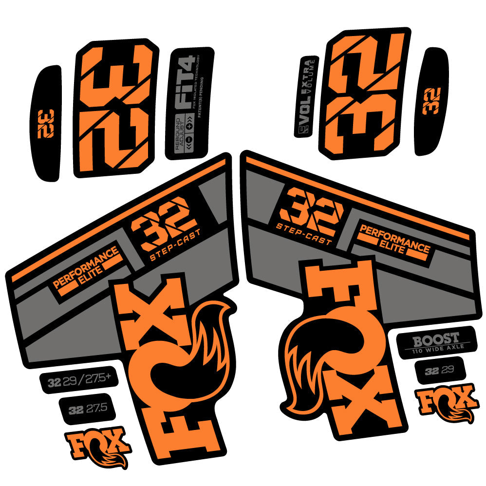 Stickers Fox 32 Performance Elite SC 2021 compatibles Autocollants fourche 29"