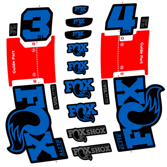 Stickers FOX 34 SL Performance Elite compatibles Autocollants fourche VTT 29"