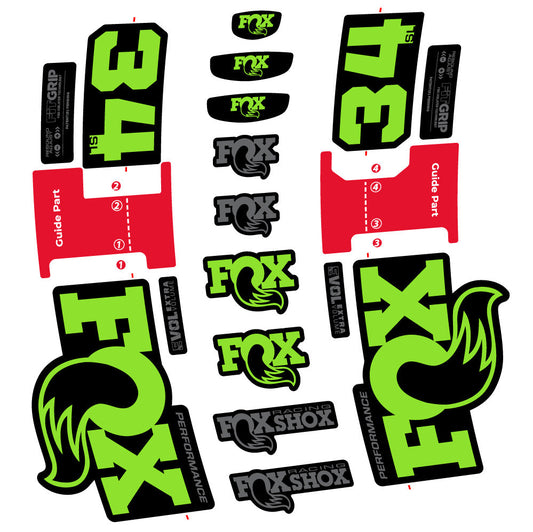 Stickers Fox 34 SL Performance compatibles - Autocollants fourche VTT