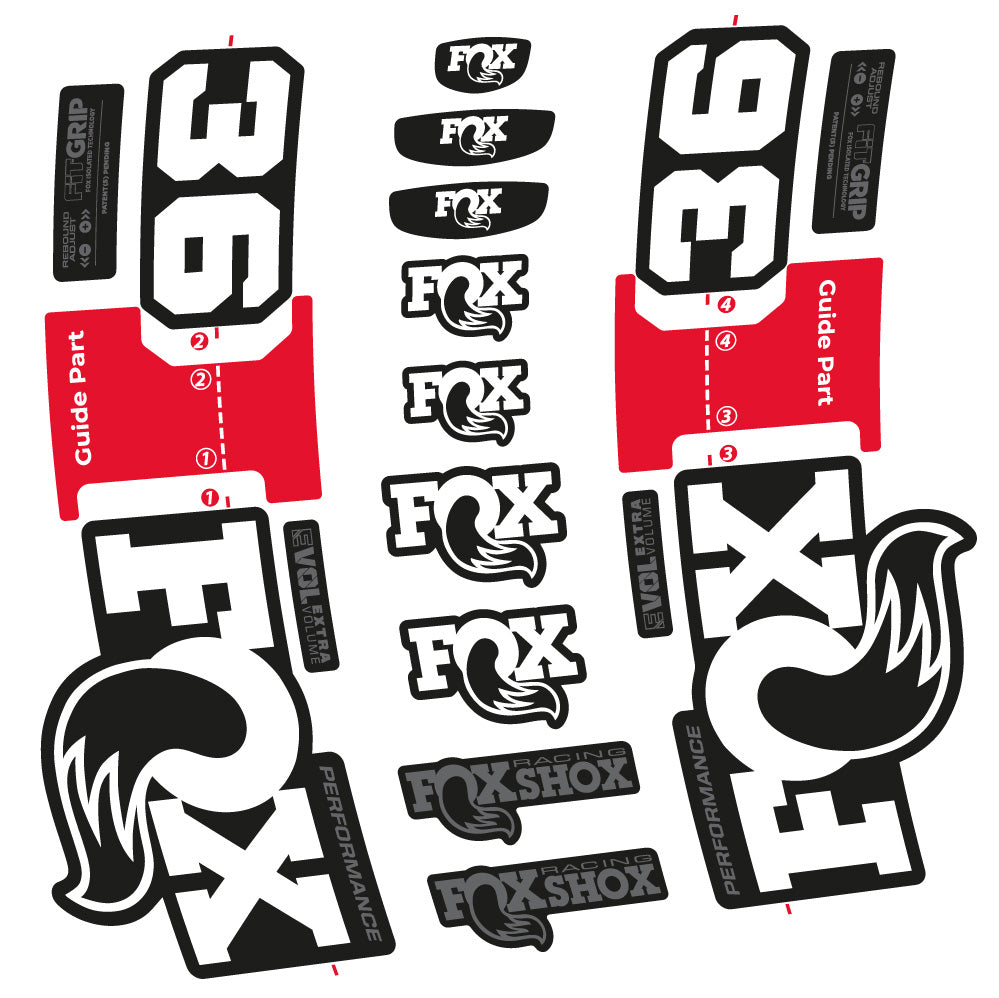 Stickers FOX 36 Performance compatibles - Autocollants fourche VTT