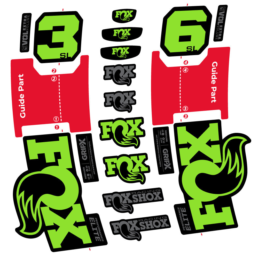 Stickers Fox 36 SL Performance Elite compatibles Autocollants fourche VTT 29"