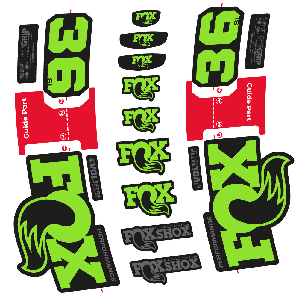Stickers Fox 36 SL Performance compatibles - Autocollants fourche VTT