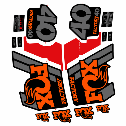 Stickers Fox 40 Factory 2019 compatibles Autocollants fourche 29"