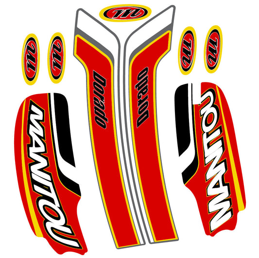 Stickers Manitou Dorado Pro Expert Comp 2022 compatibles Autocollants fourche VTT 29"