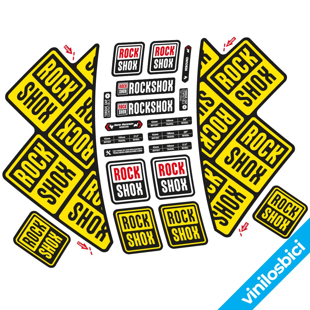 Stickers Rock Shox Nino Shurter Cape Epic compatibles Autocollants fourche VTT