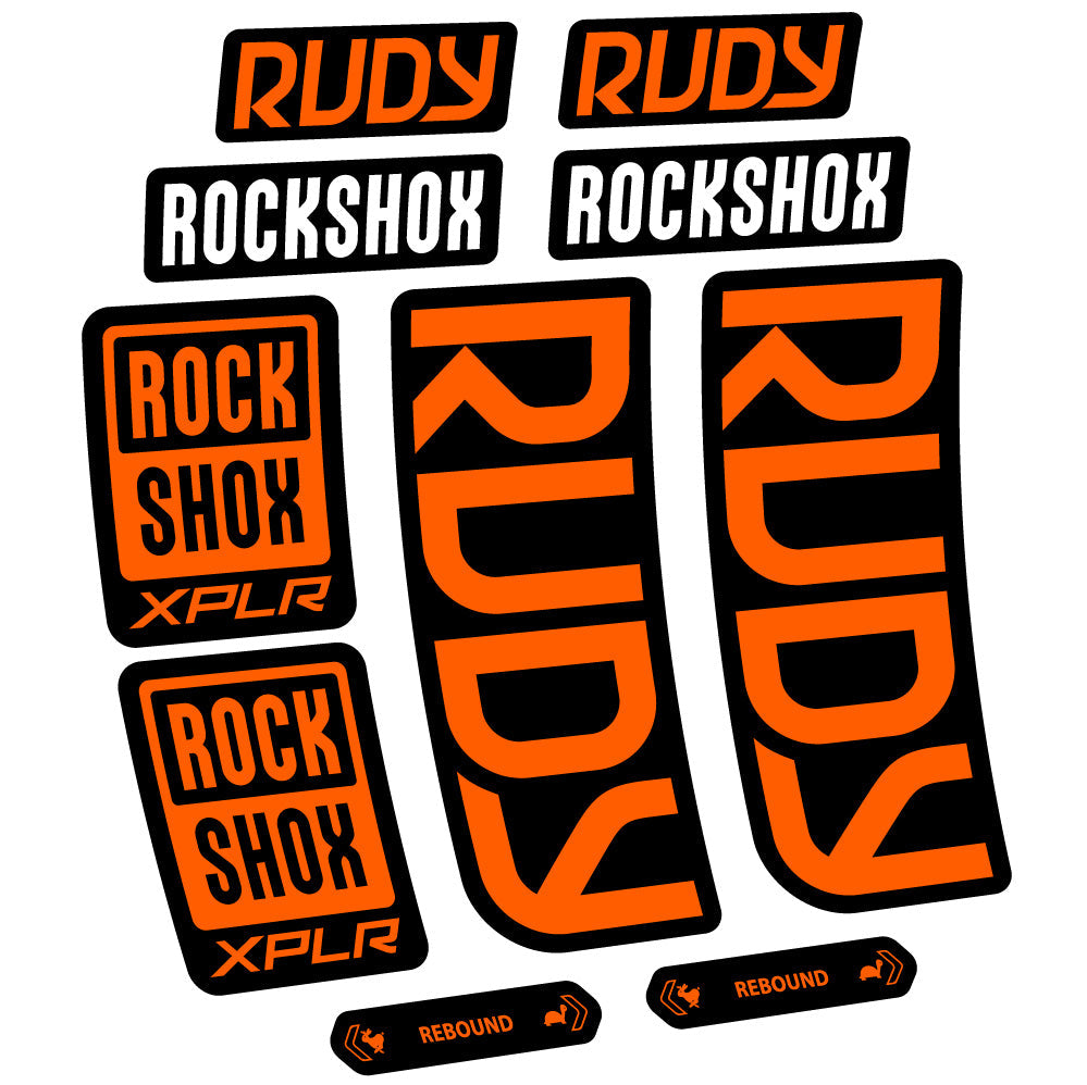 Stickers Rock Shox Rudy 20232024 compatibles Autocollants fourche VTT 29"