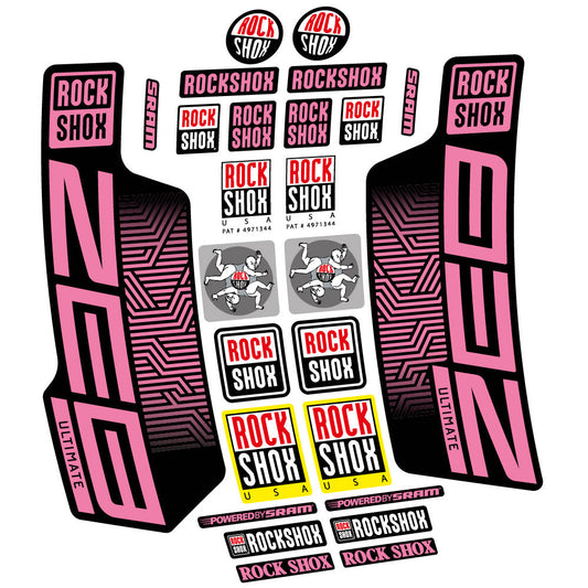 Stickers Rock Shox Zeb Ultimate 2023 compatibles Autocollants fourche VTT 29"