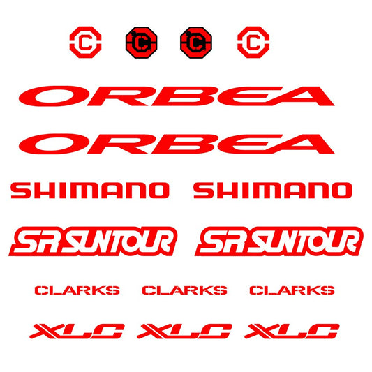 Stickers Orbea, Shimano, SRSuntour, Clarks, XLC compatibles Autocollants cadre