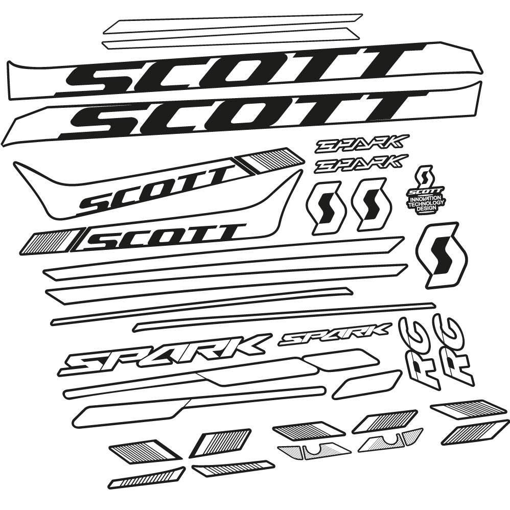 Stickers Scott Spark 930 2017, bicke compatibles Autocollants cadre Route