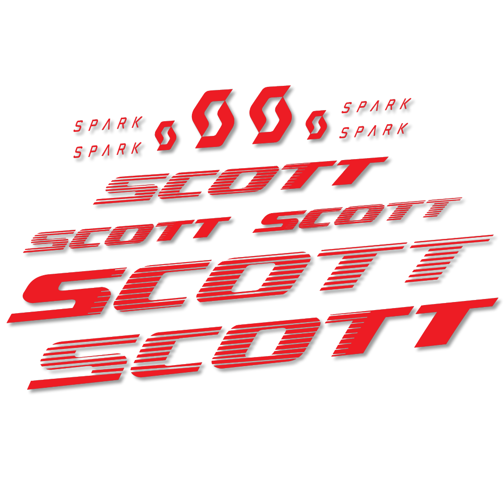 Stickers Scott Spark RC 2022 compatibles - Autocollants cadre vélo