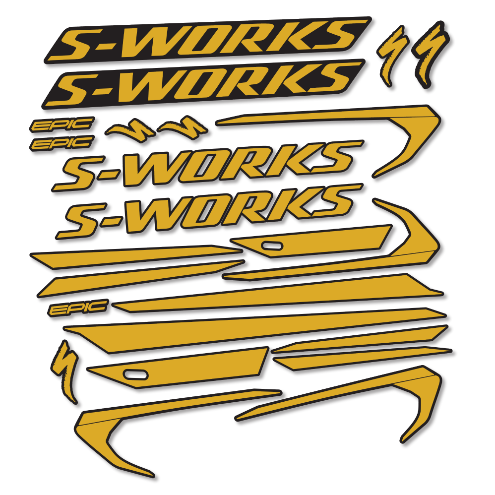 Stickers Specialized Epic S-Works 2018 compatibles - Autocollants cadre vélo