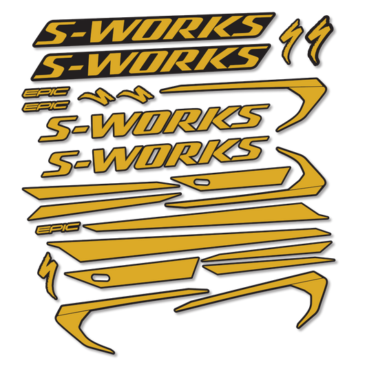 Stickers Specialized Epic S-Works 2018 compatibles - Autocollants cadre vélo