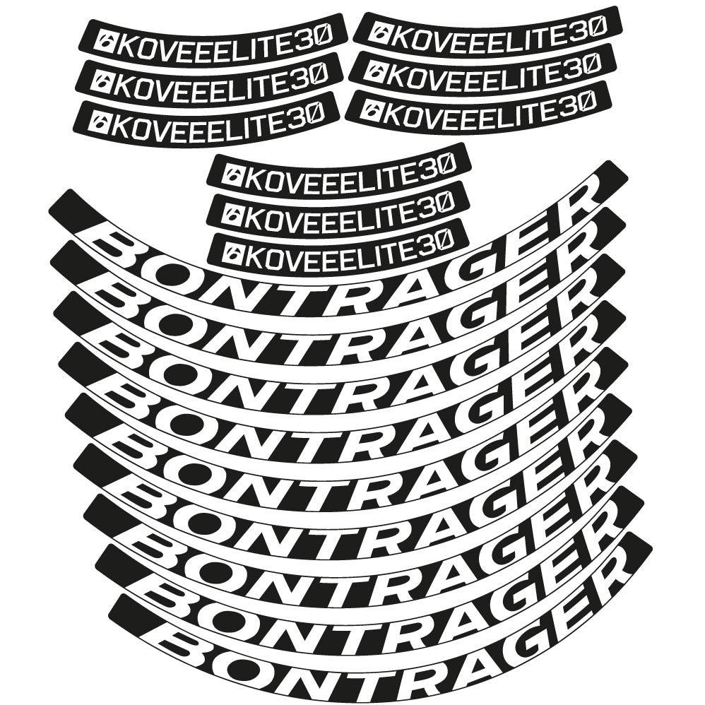 Stickers Bontrager Kovee Eite 30 compatibles - Autocollants roue vélo VTT