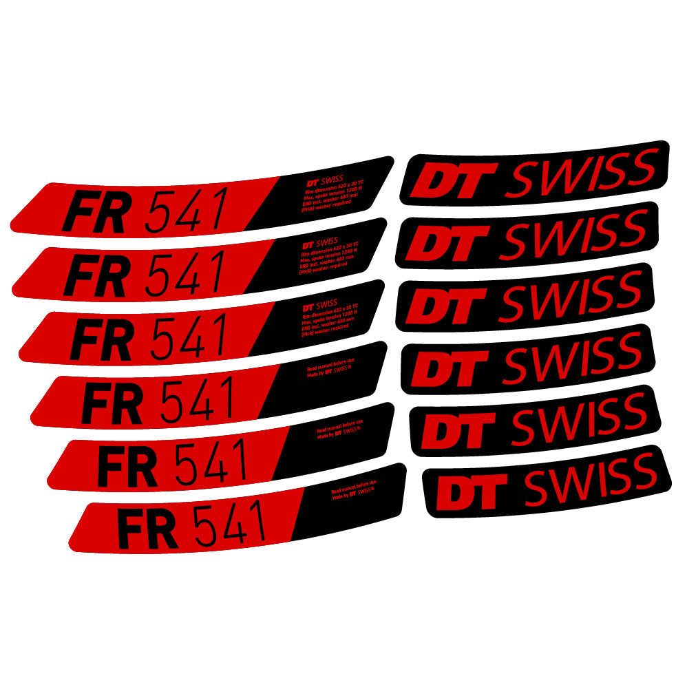 Stickers DT Swiss FR 541 compatibles Autocollants roues VTT 29"