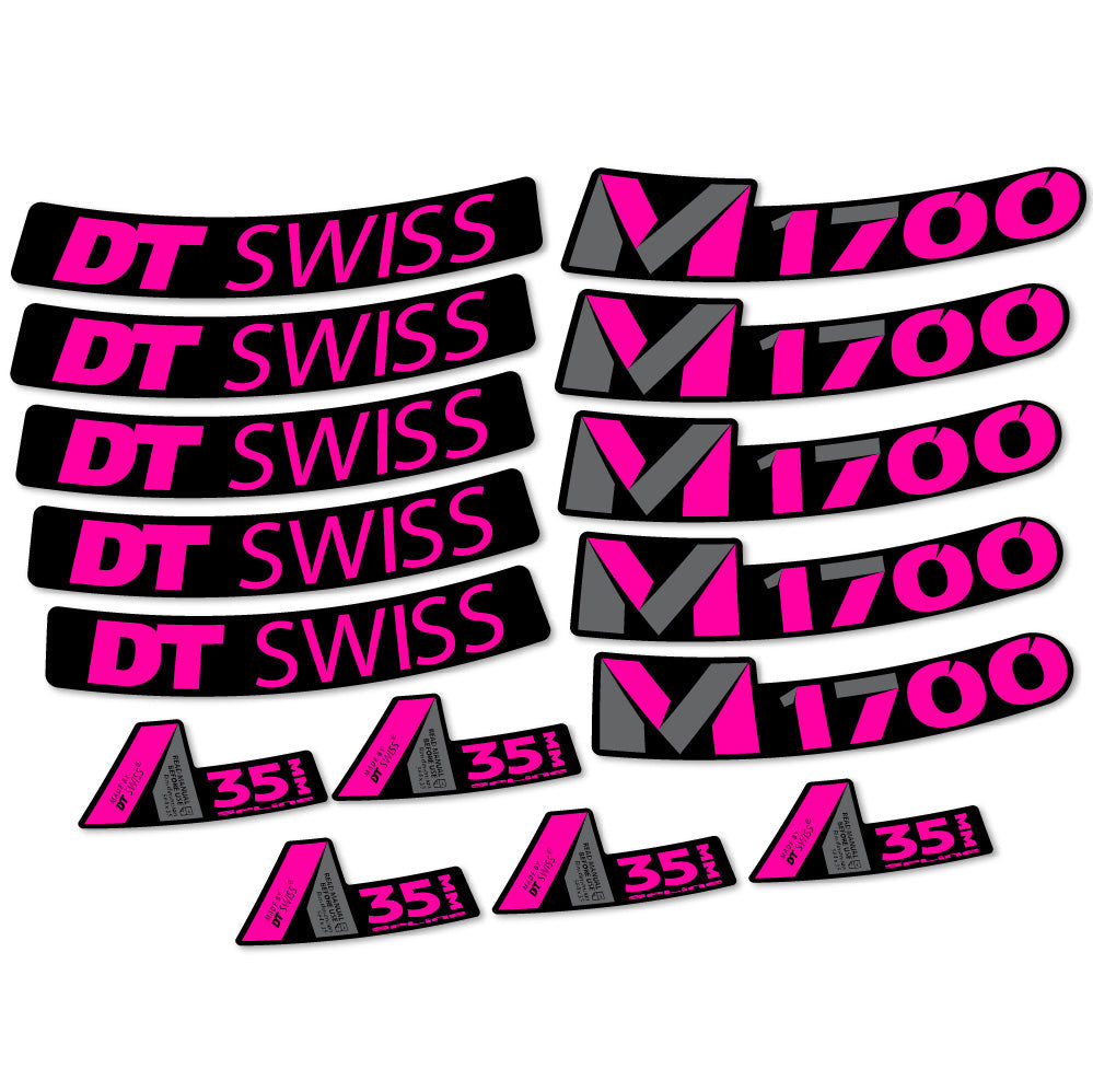 Stickers DT Swiss M1700 35mm compatibles - Autocollants roue vélo VTT