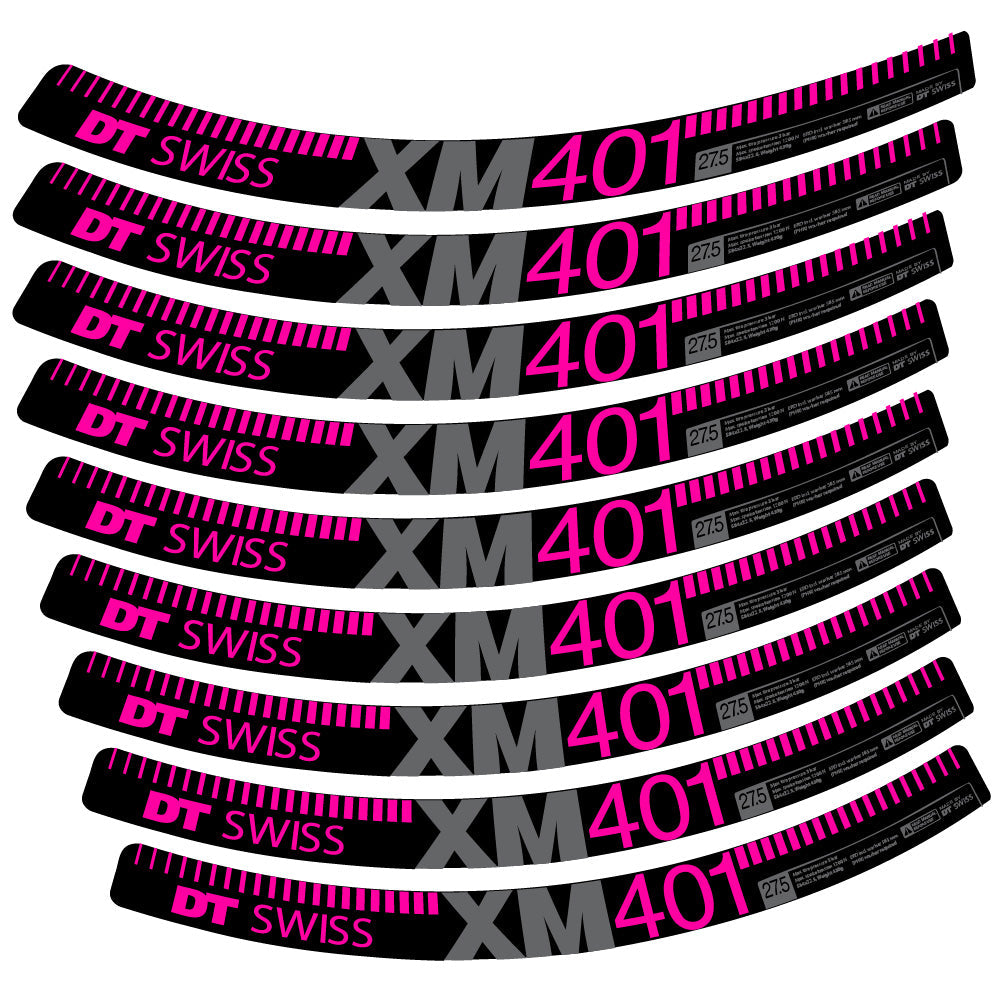 Stickers DT Swiss XM401 compatibles Autocollants roues VTT 29"