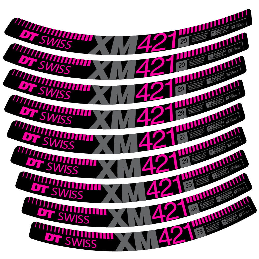 Stickers DT Swiss XM421 compatibles - Autocollants roue vélo VTT