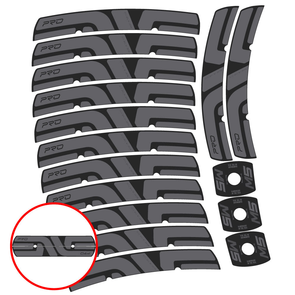 Stickers Enve M Series M5 Pro compatibles Autocollants roues VTT 29"