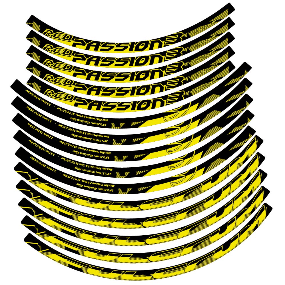 Stickers Fulcrum Red Passion 3 compatibles Autocollants roues VTT 29"