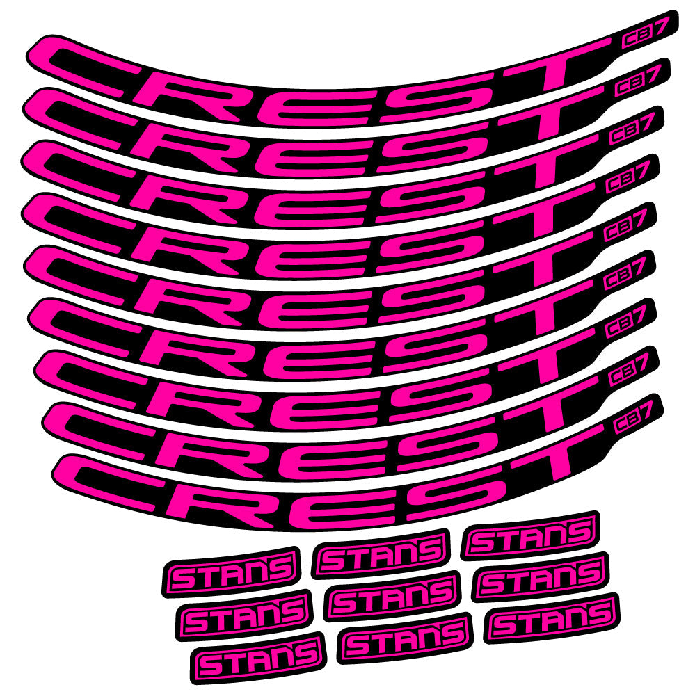 Stickers Stans Crest CB7 compatibles - Autocollants roue vélo VTT