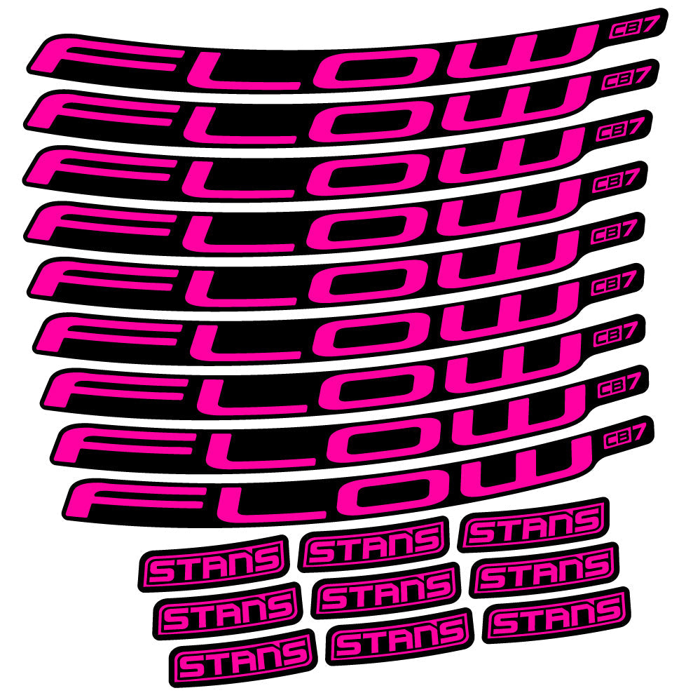 Stickers Stans Flow CB7 Ver2 compatibles - Autocollants roue vélo VTT