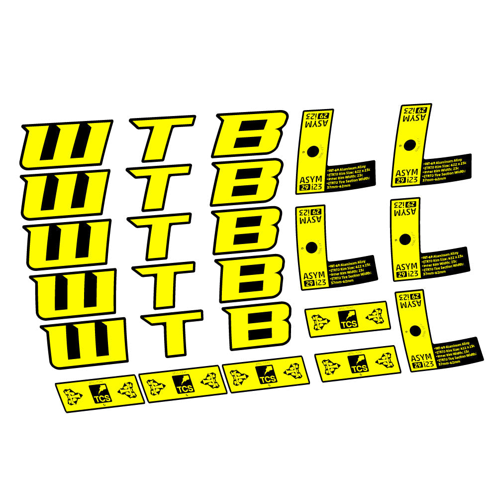 Stickers WTB ASYM i23 compatibles Autocollants roues VTT 29"