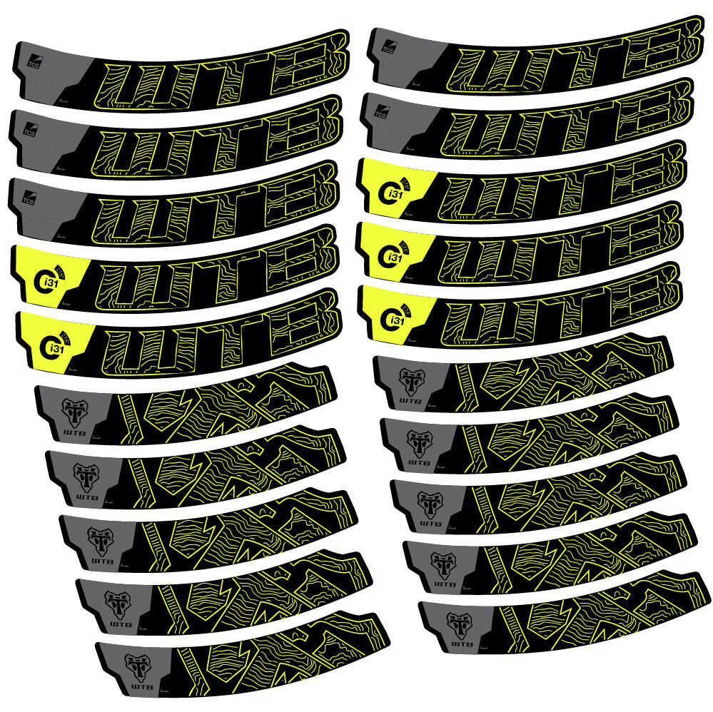 Stickers WTB Ci31 Carbon compatibles - Autocollants roue vélo VTT