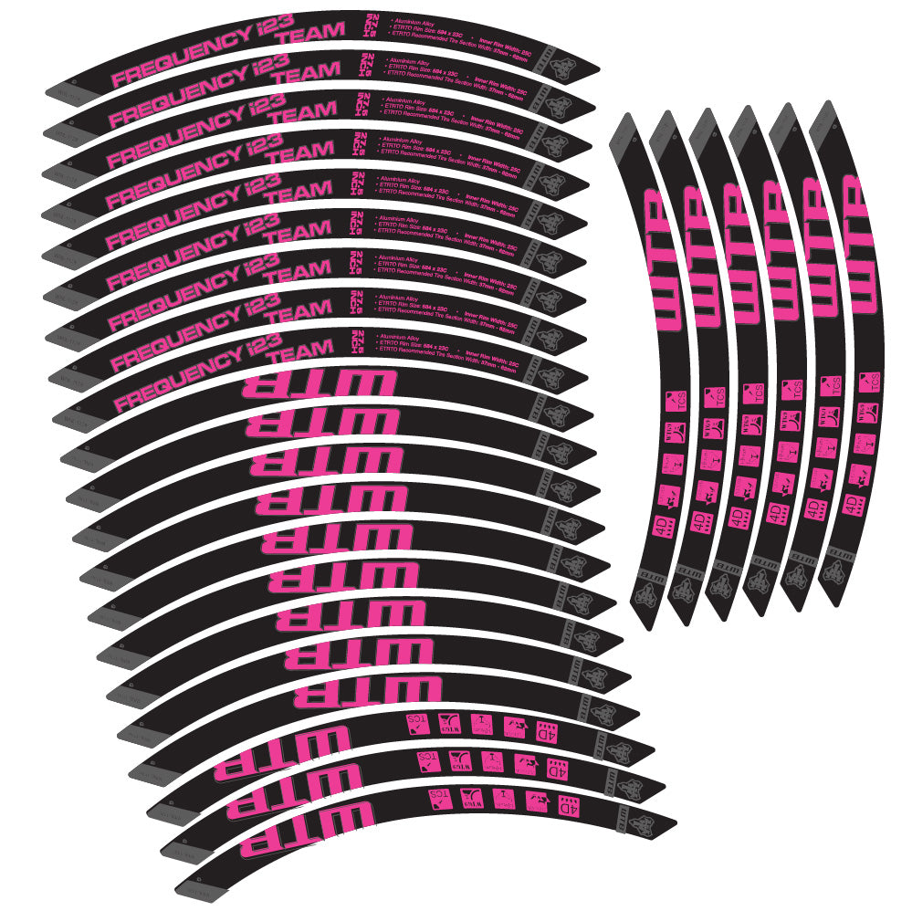 Stickers WTB Frequency i23 Team compatibles Autocollants roues VTT 29"