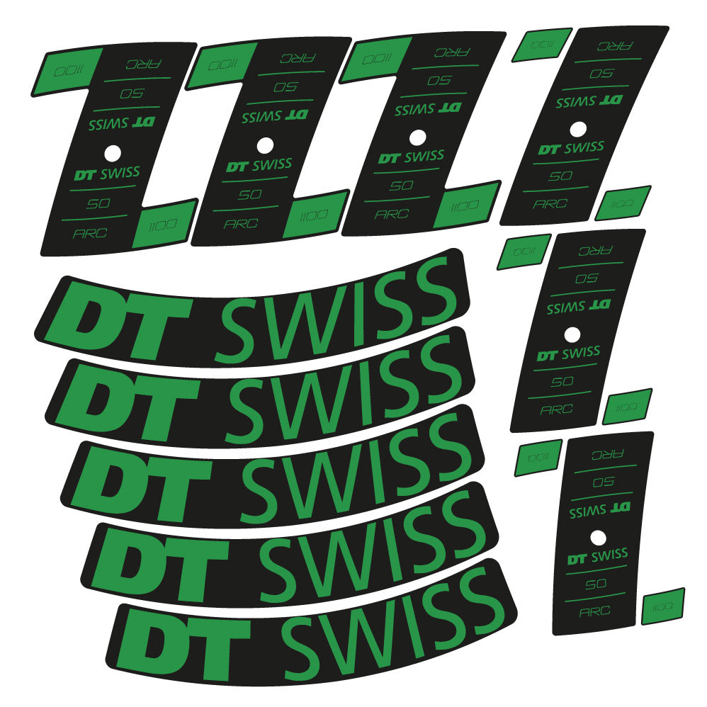 Stickers DT Swiss ARC 1100 Dicut DB compatibles - Autocollants roue vélo route