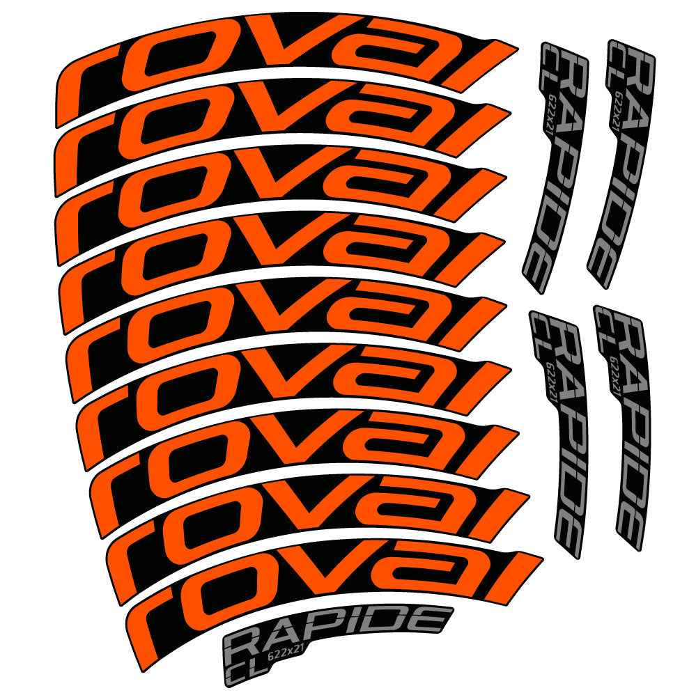 Stickers Roval Rapide CL compatibles - Autocollants roue vélo route