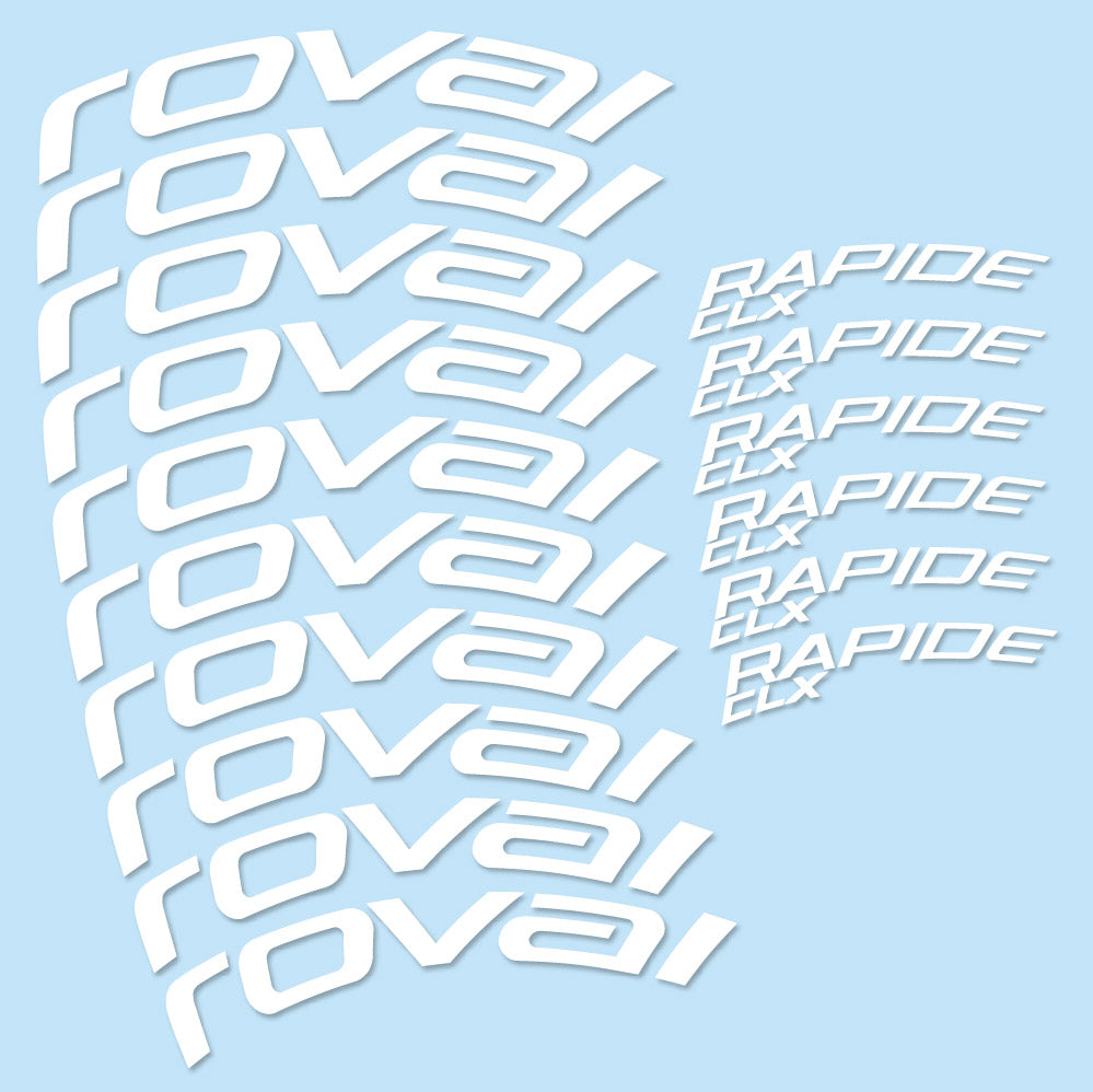 Autocollant Roval Rapide CLX 2, Roues Route 51+60mm, Autocollant Vélo vinyle