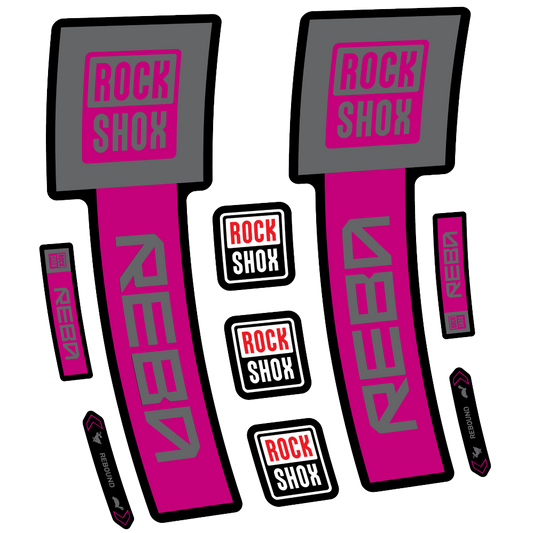 Stickers Rock Shox Reba Base 2025 compatibles - Autocollants fourche VTT