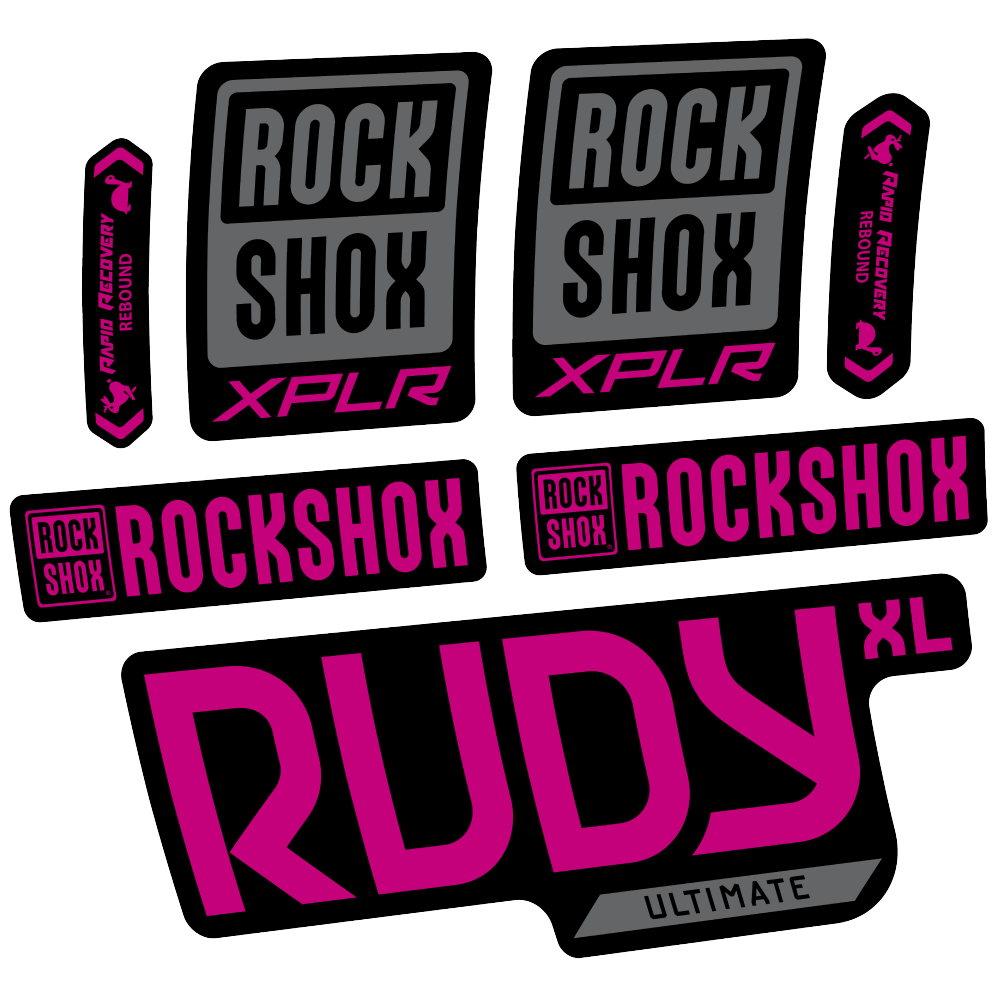 Stickers Rock Shox Rudy XL Ultimate 2025 compatibles - Autocollants fourche VTT