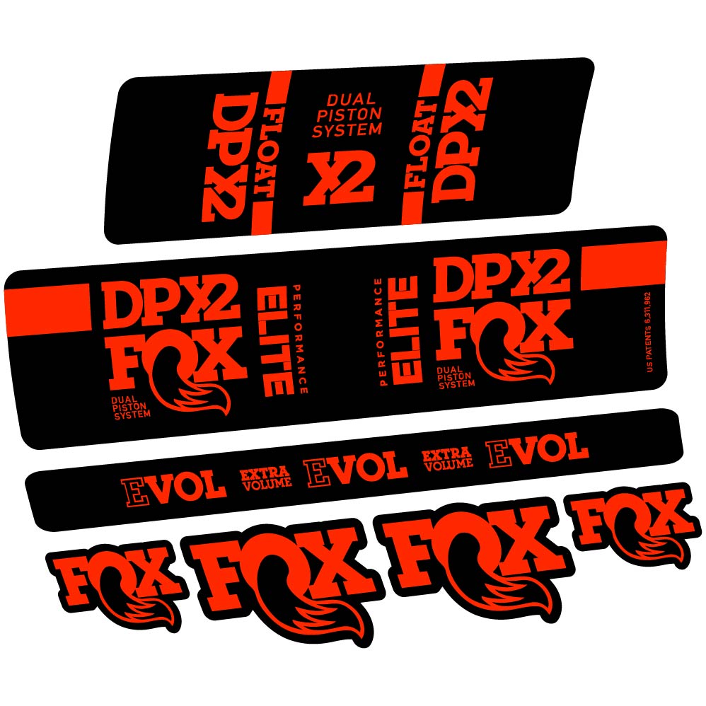 Stickers Fox Elite DPX2 2019 compatibles Autocollants amortisseur