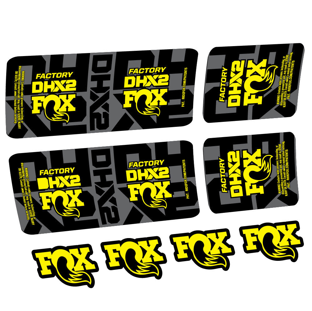 Stickers Fox DHX2 Factory compatibles Autocollants amortisseur VTT