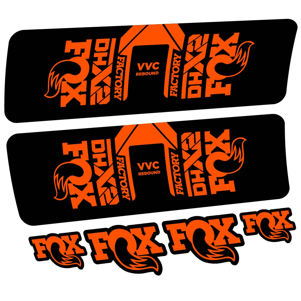 Stickers Fox DHX2 Factory 2021 compatibles Autocollants amortisseur VTT