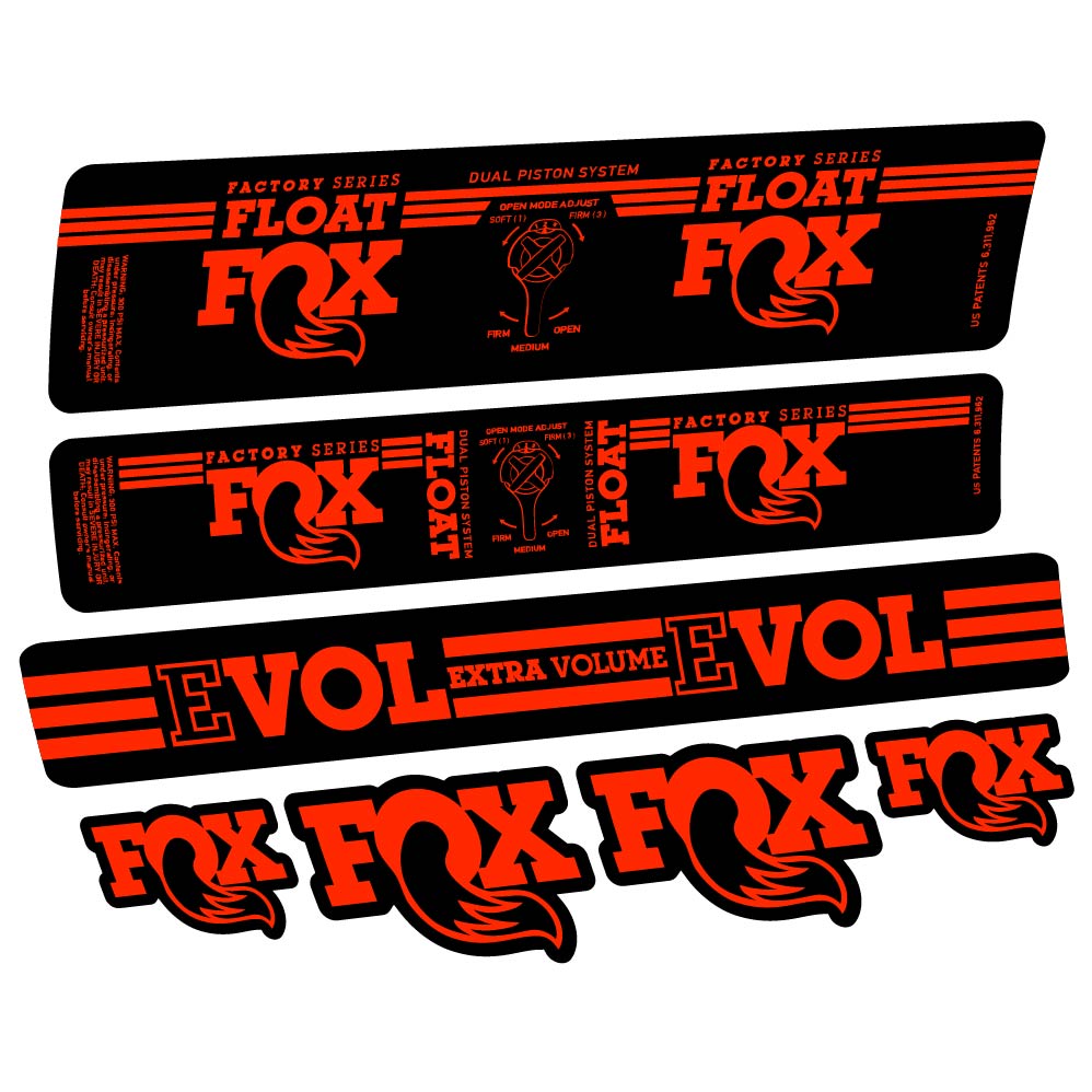 Stickers Fox Float DPS Factory 2016 compatibles Autocollants amortisseur
