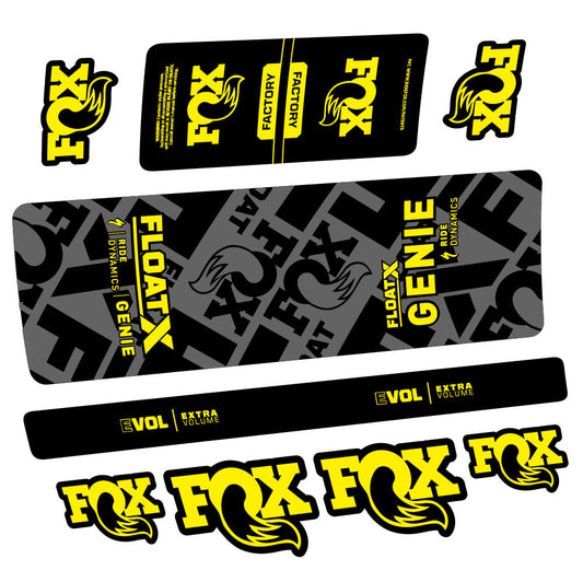 Stickers Fox Float X Genie compatibles Autocollants amortisseur arrière