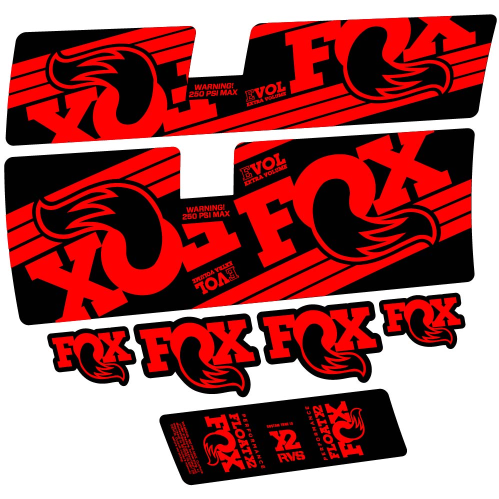 Stickers Fox Float X2 Performance 2016 compatibles Autocollants amortisseur