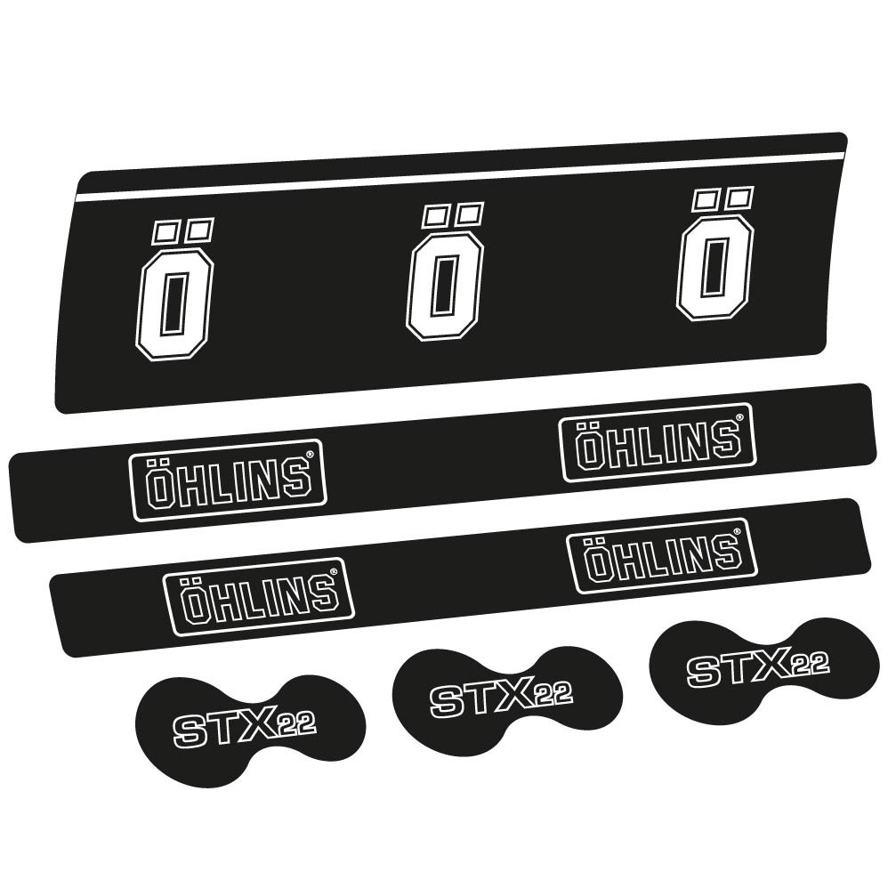 Stickers Ohlins STX22 Air Specialized compatibles Autocollants amortisseur