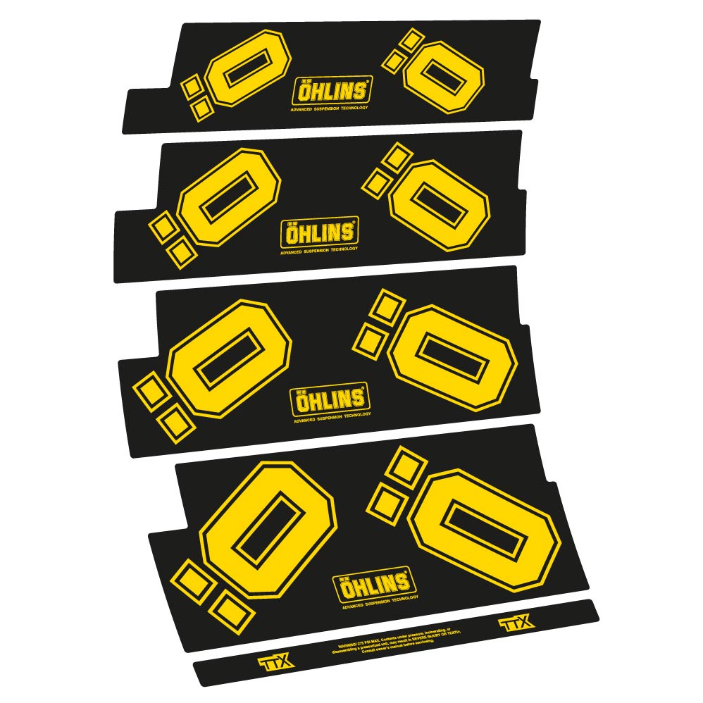 Stickers Ohlins TTX compatibles Autocollants amortisseur Route