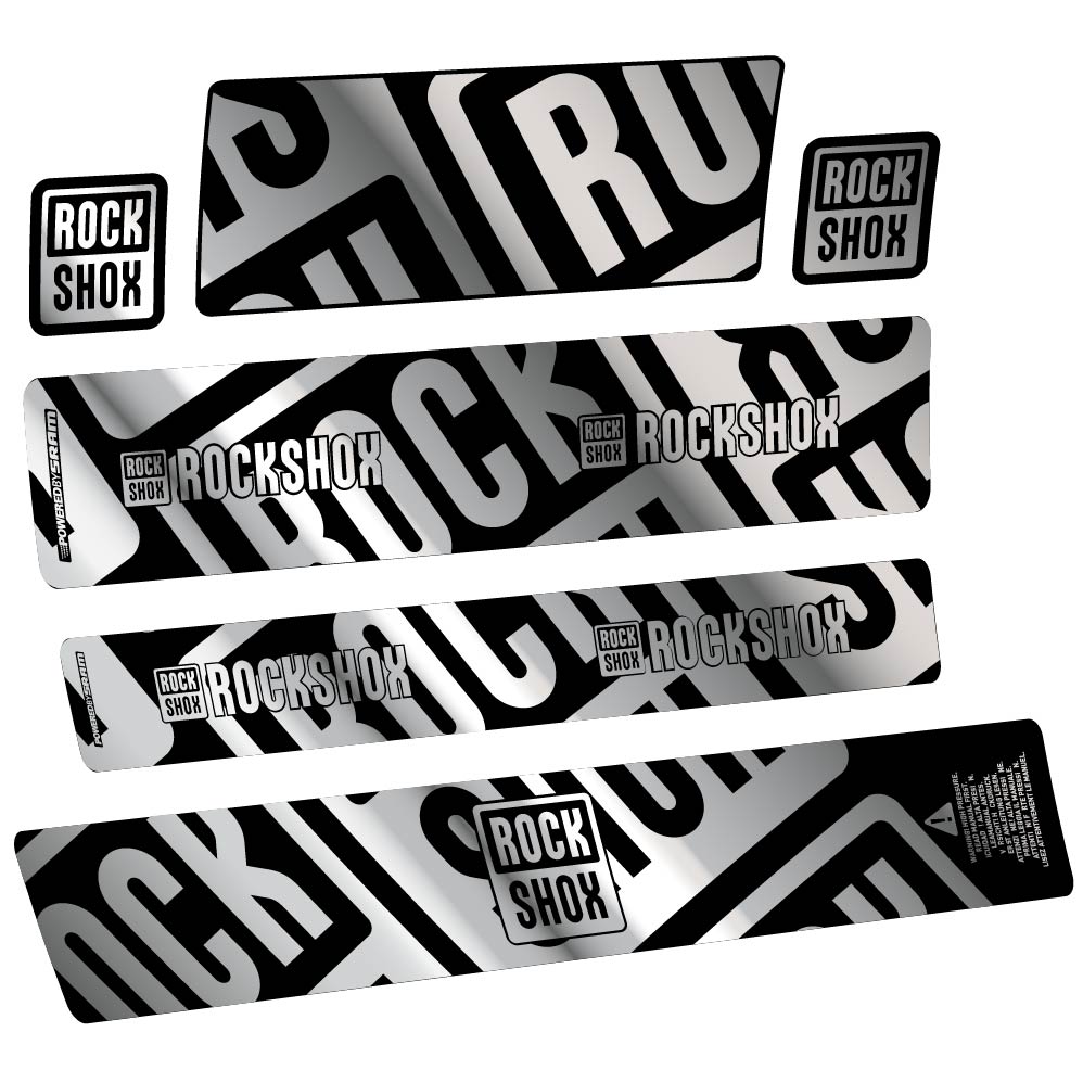 Stickers Rock Shox Supe Deluxe MegNeg MY23 compatibles Autocollants amortisseur VTT