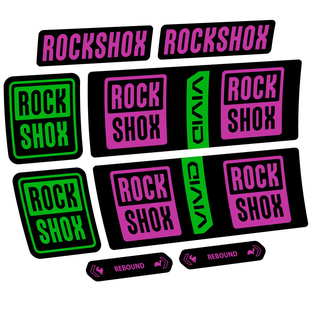 Stickers RockShox Vivid Coil Base 2025 compatibles - Autocollants amortisseur VTT
