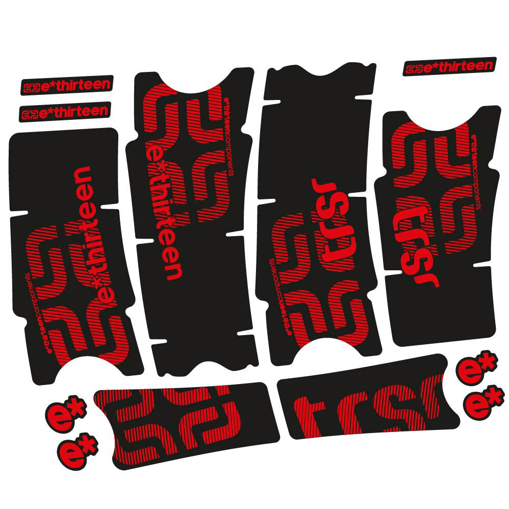 Stickers Ethirteen TRS Race Carbon compatibles Autocollants pédalier