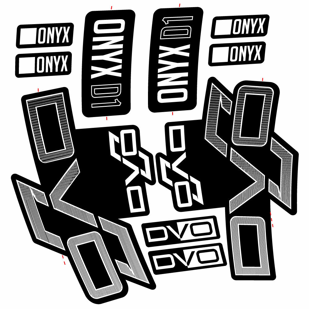 Stickers DVO Onyx D1 compatibles Autocollants fourche 29"