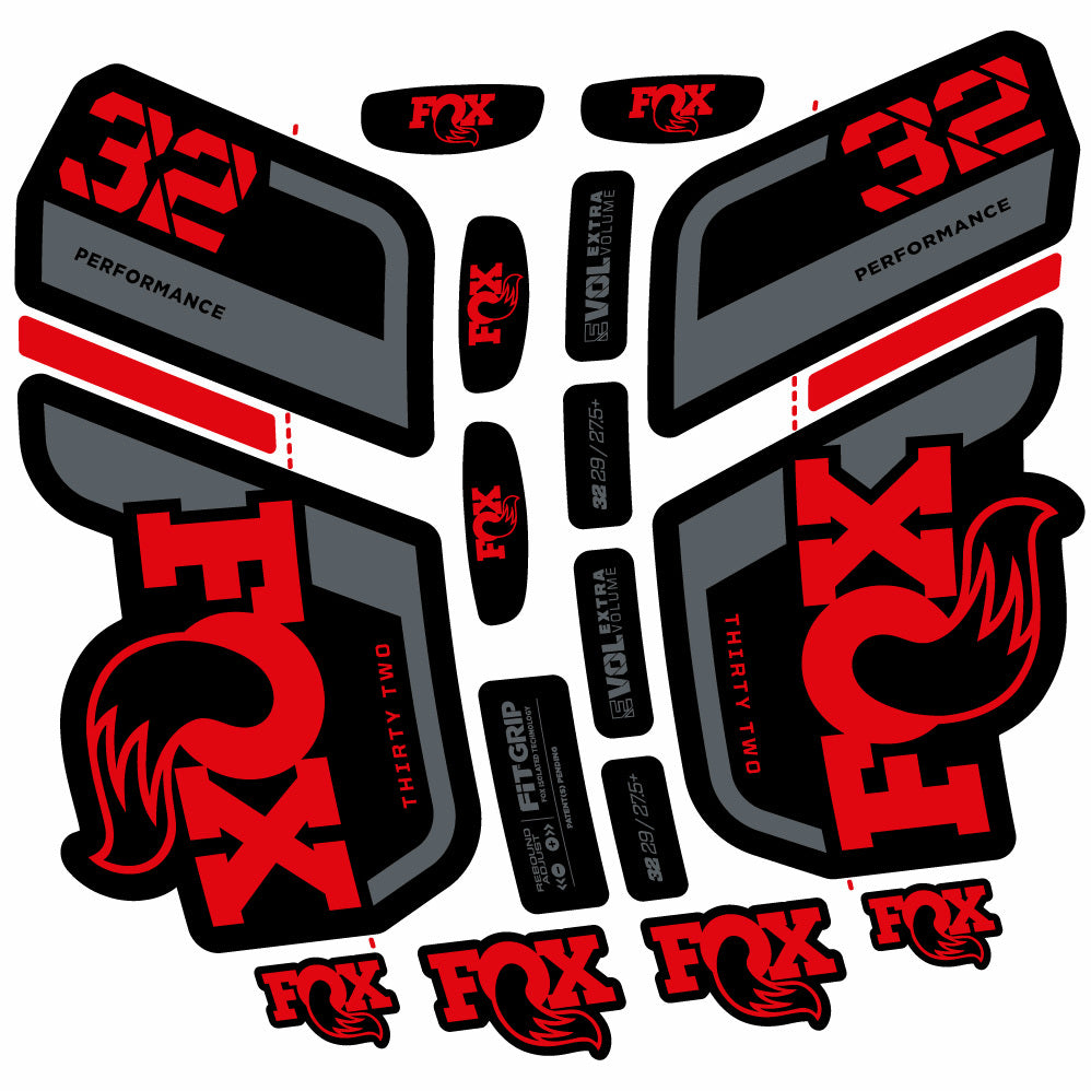 Stickers Fox 32 Performance 2022 compatibles Autocollants fourche 29"