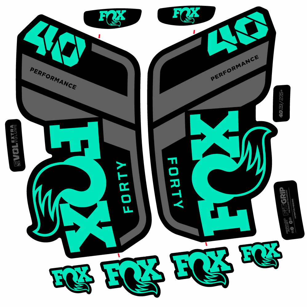 Stickers Fox 40 Performance 2021 compatibles Autocollants fourche 29"
